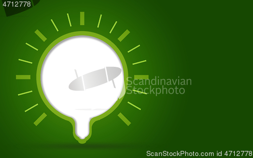 Image of Lightbulb on dark green background