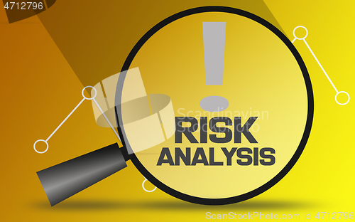 Image of Risk analysis with glass magnifier