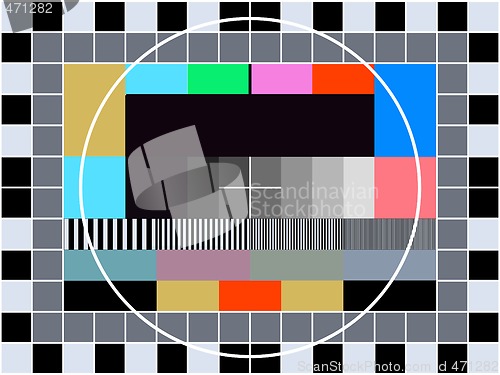 Image of TV transmission test card