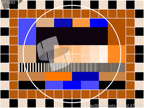 Image of TV transmission test card