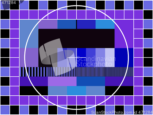 Image of TV transmission test card