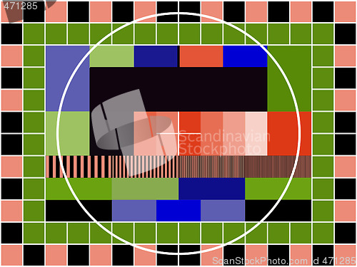 Image of TV transmission test card