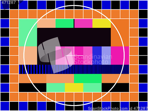 Image of TV transmission test card