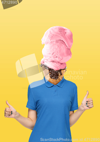 Image of Modern design. Contemporary art collage.
