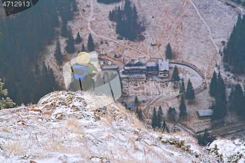 Image of Photographer on mountain ridge