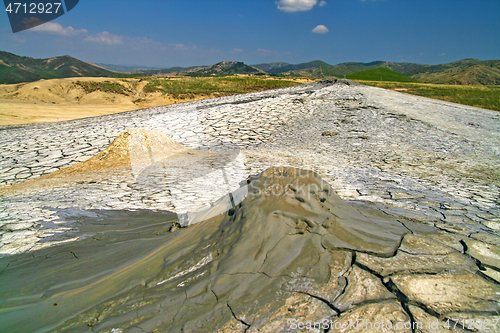 Image of Mud volcano eruption, mud and natural gases