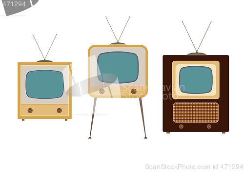 Image of tv sets from the 1950s