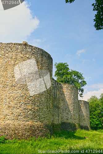 Image of Fortress tower ruins in summer