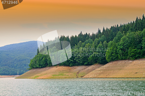 Image of Low level of water lake