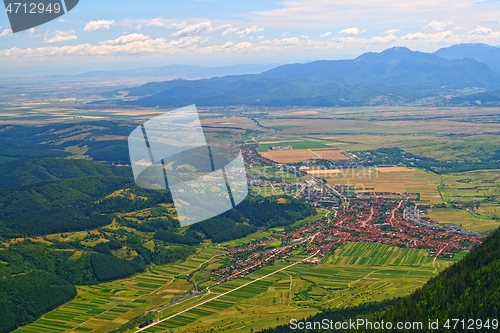 Image of City and mountain top view