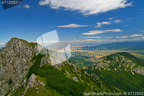 Image of Summer landscape from mountain top