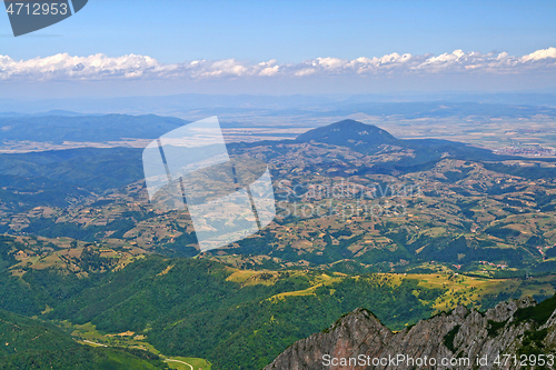 Image of Aerial view of the hills from mountain top