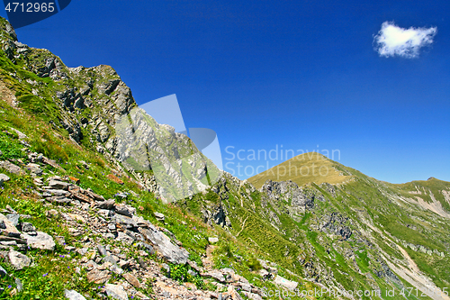 Image of Summer mountain crest in Fagaras mountains