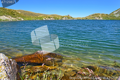 Image of Clear summer lake in the mountains