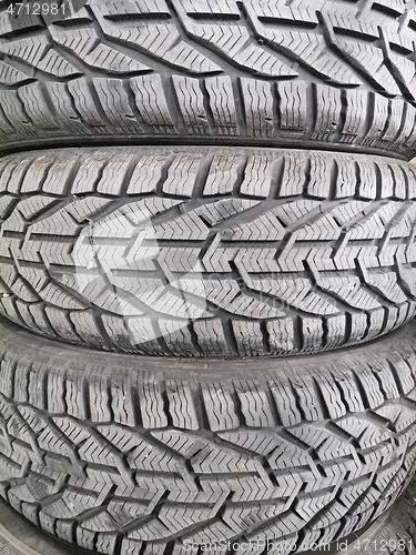 Image of Stack of winter tyre