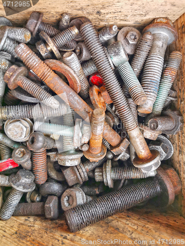 Image of Used and rusted screws