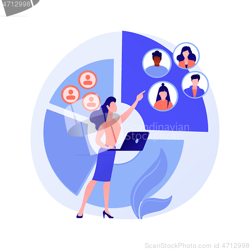 Image of Audience segmentation abstract concept vector illustration.