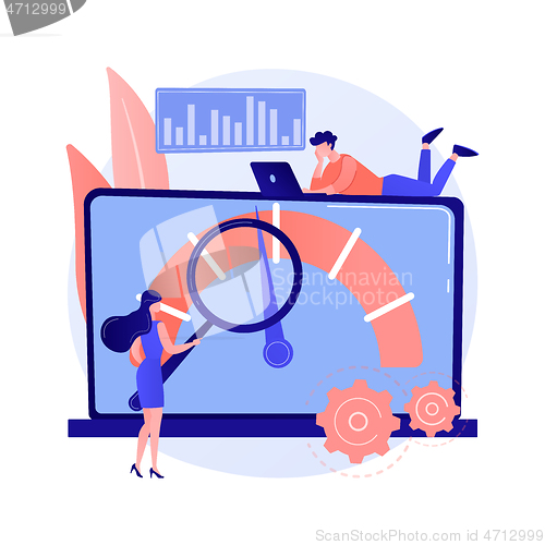 Image of Benchmark testing abstract concept vector illustration.