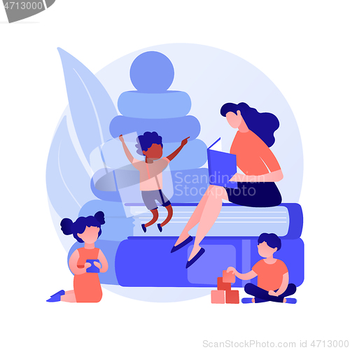 Image of Nursery school abstract concept vector illustration.