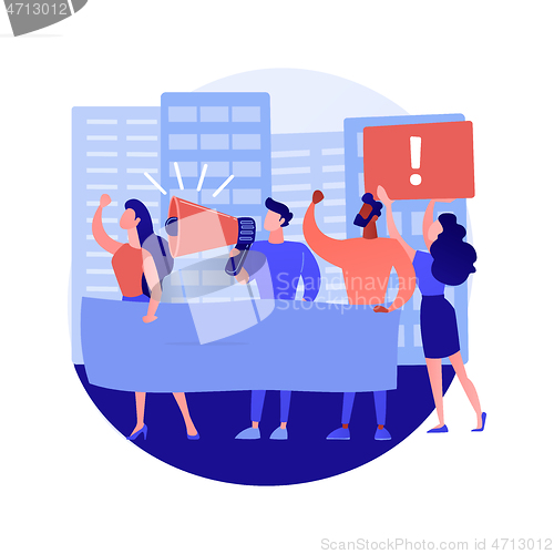 Image of Social movement abstract concept vector illustration.