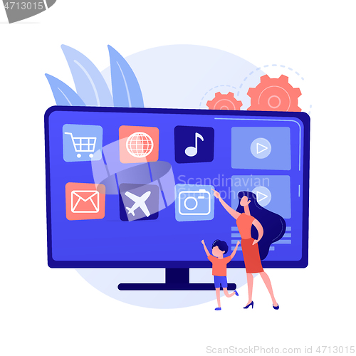 Image of Tv shop vector concept metaphor