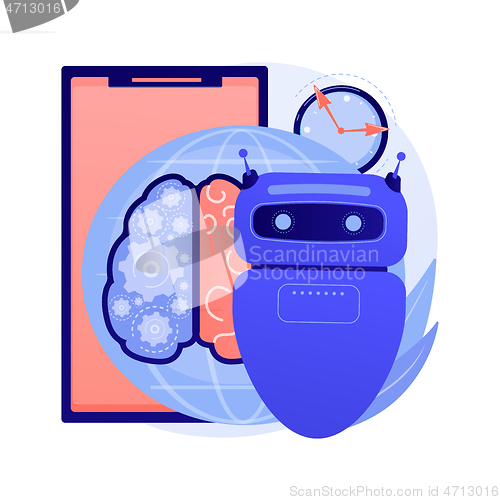 Image of Technological singularity abstract concept vector illustration.