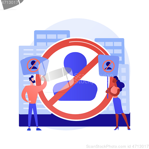 Image of Boycott abstract concept vector illustration.