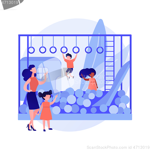 Image of Playroom for kids abstract concept vector illustration.