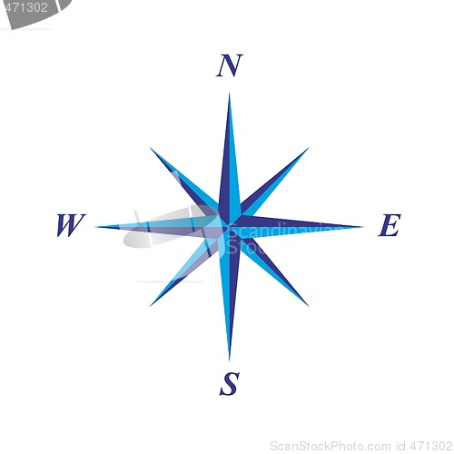 Image of simple elegant compass rose