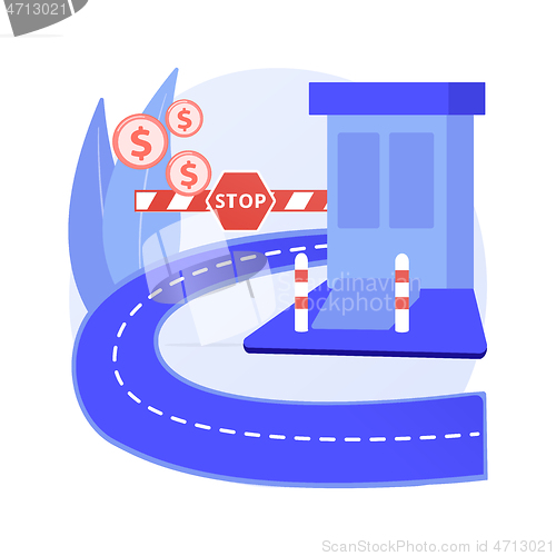 Image of Toll road abstract concept vector illustration.