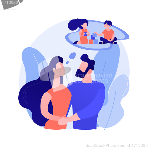 Image of Family planning abstract concept vector illustration.