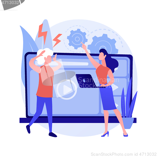 Image of Technology gap abstract concept vector illustration.