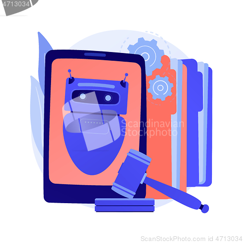 Image of Artificial intelligence regulations abstract concept vector illustration.