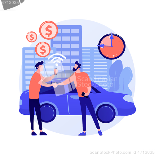 Image of Carsharing service abstract concept vector illustration.