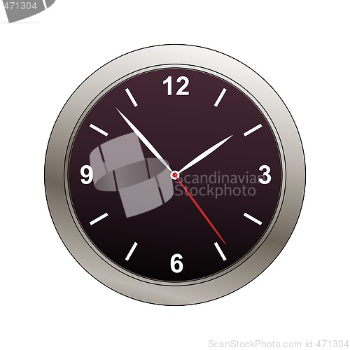 Image of modern clock face illustration