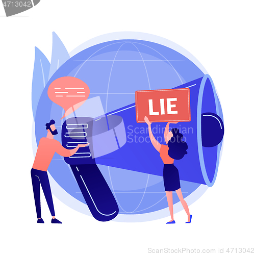 Image of Post-truth abstract concept vector illustration.