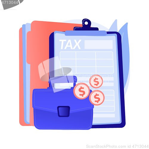 Image of Corporate tax abstract concept vector illustration.