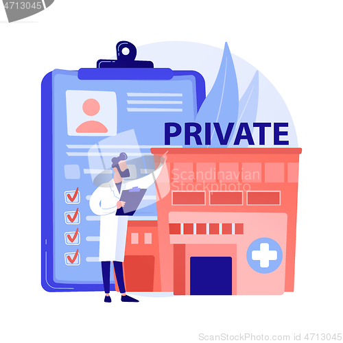 Image of Private healthcare abstract concept vector illustration.