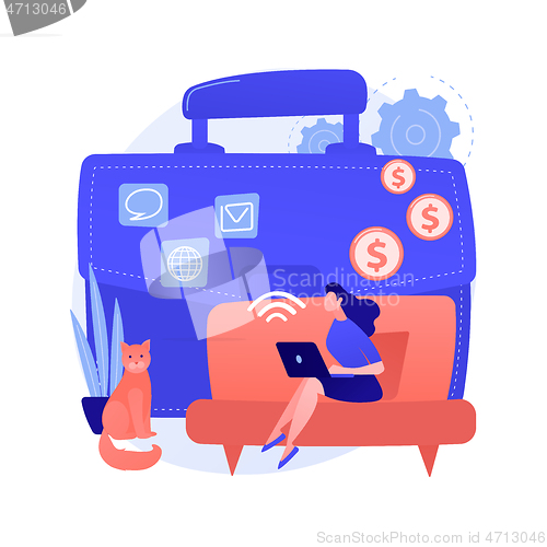 Image of Freelance work abstract concept vector illustration.