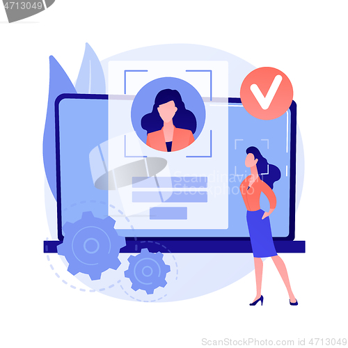 Image of Verification technologies abstract concept vector illustration.