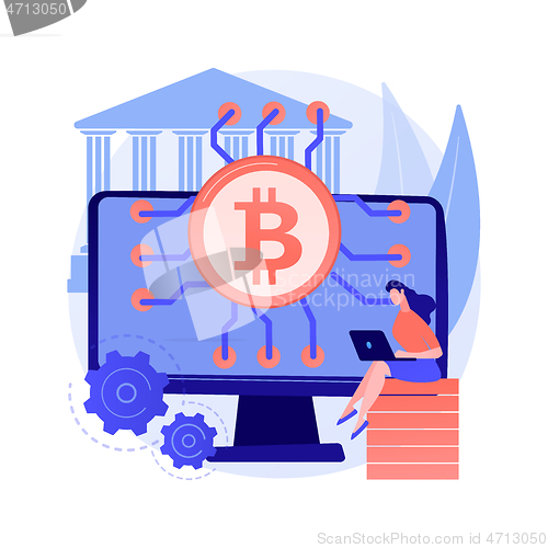 Image of FinTech technology abstract concept vector illustration.