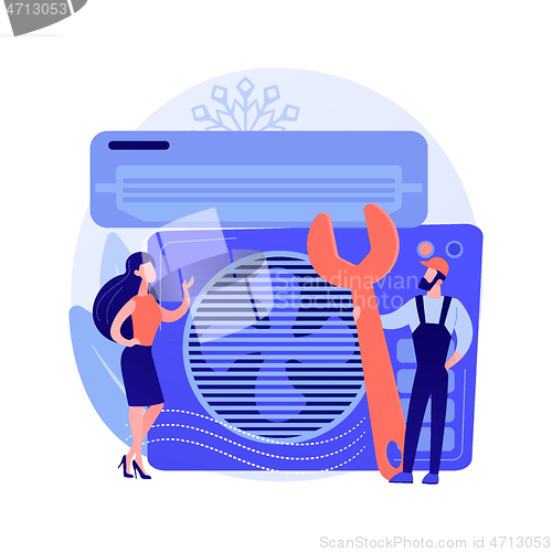 Image of Air conditioning abstract concept vector illustration.