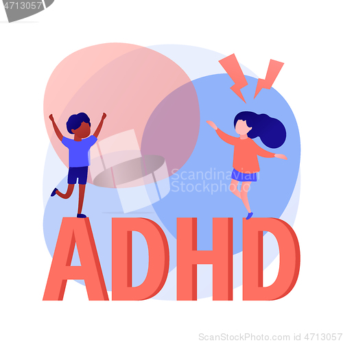 Image of Attention deficit hyperactivity disorder abstract concept vector illustration.