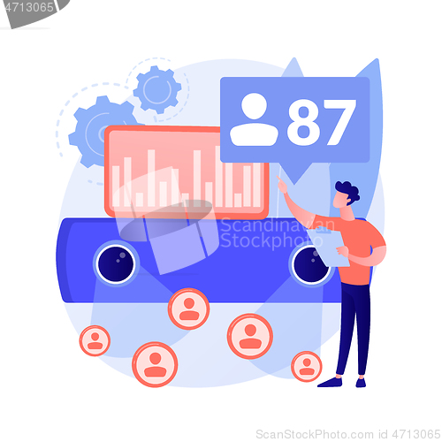 Image of People counter system abstract concept vector illustration.