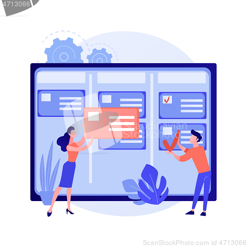 Image of Task management abstract concept vector illustration.