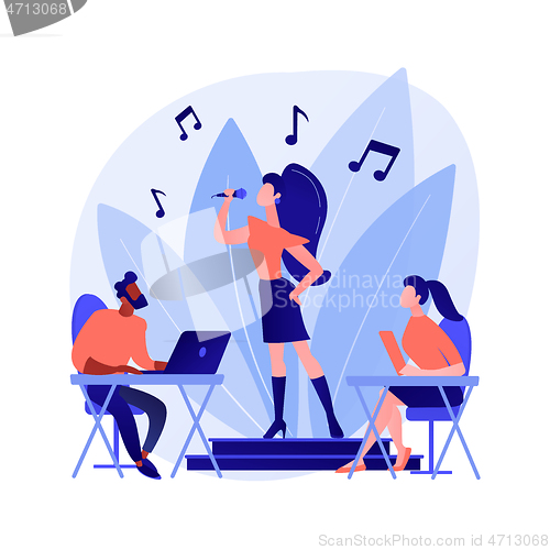 Image of Role audition abstract concept vector illustration.