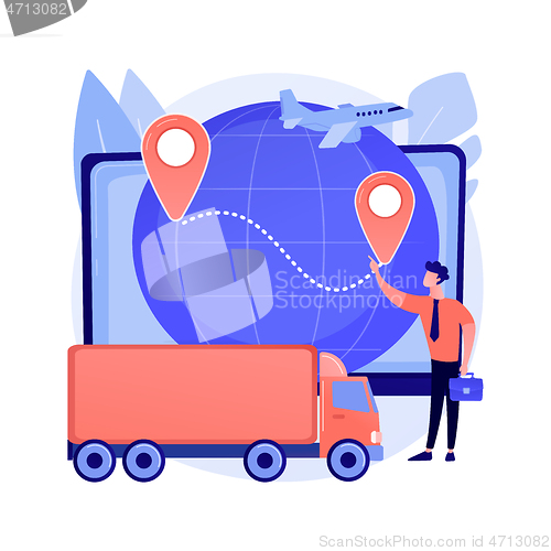 Image of Business logistics abstract concept vector illustration.