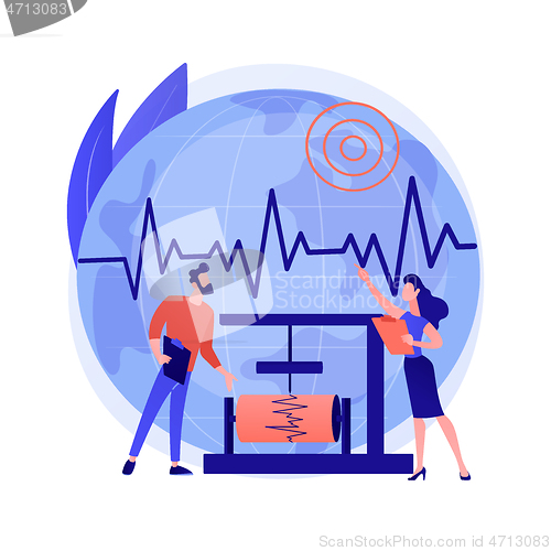 Image of Seismology abstract concept vector illustration.