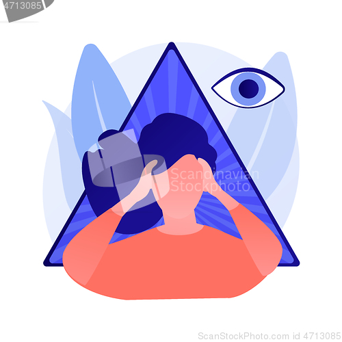 Image of Clairvoyance ability abstract concept vector illustration.