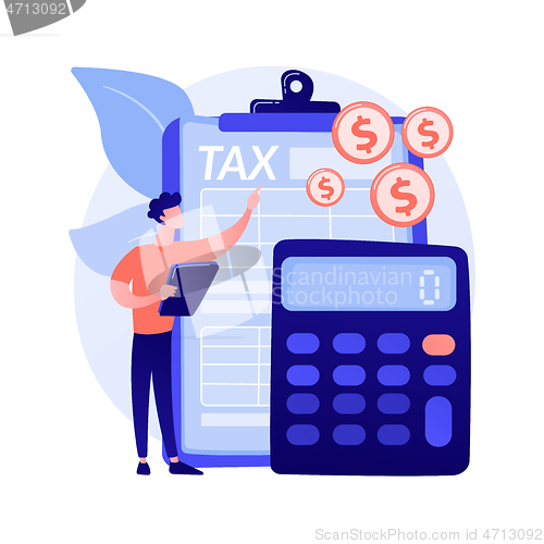 Image of Net income calculating abstract concept vector illustration.